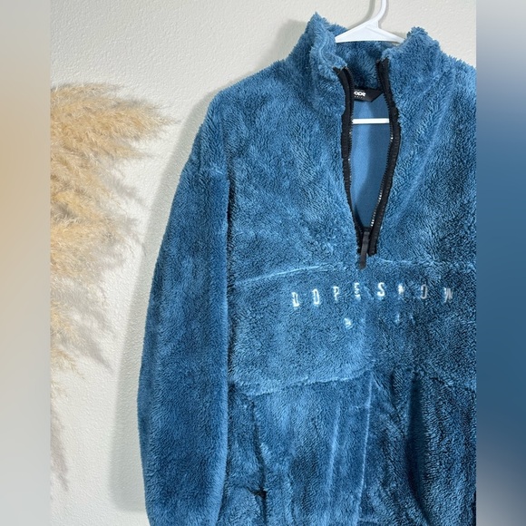 DOPE Blue Fleece Women's Sweater - Picture 11 of 13